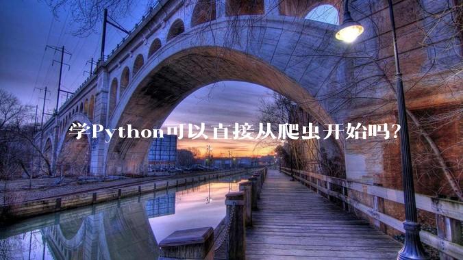 学Python可以直接从爬虫开始吗？