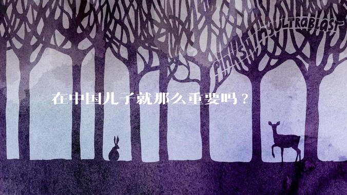 在中国儿子就那么重要吗?