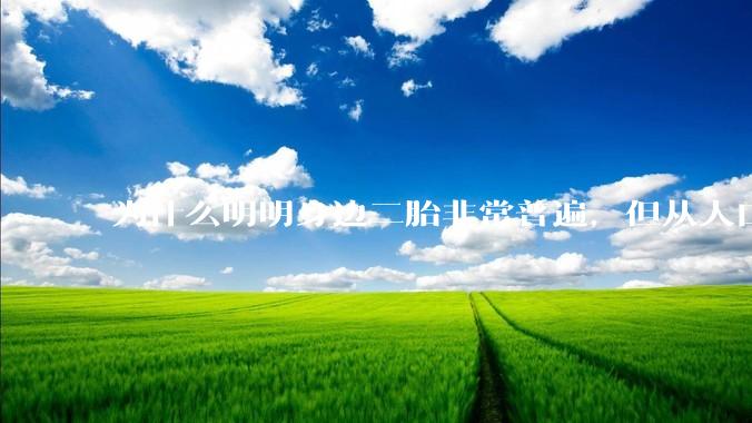 为什么明明身边二胎非常普遍，但从人口统计数据看，人口依然是在减少的？