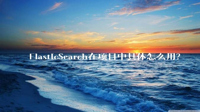 ElasticSearch在项目中具体怎么用？