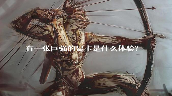 有一张巨强的显卡是什么体验？