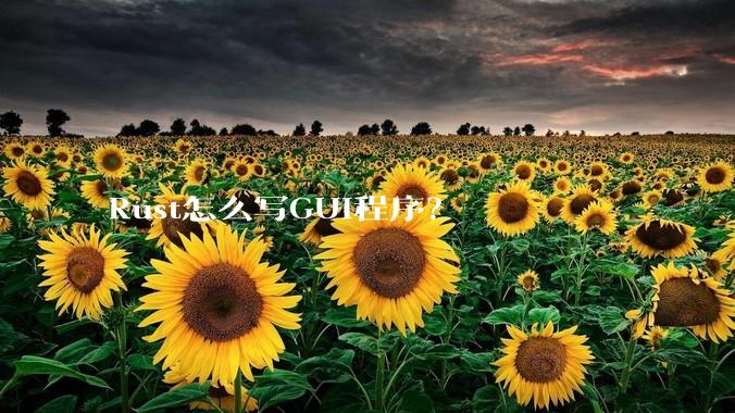 Rust怎么写GUI程序？