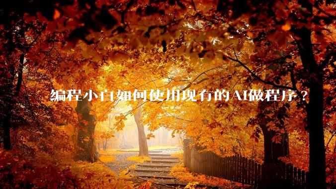 编程小白如何使用现有的AI做程序?